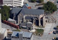 The damaged Christchurch Cathedral is shown on February 20, 2012 nearly one year after a 6.3 quake hit New Zealand's second largest city, killing 185 people The damaged Christchurch Cathedral is shown on February 20, 2012 nearly one year after a 6.3 quake hit New Zealand's second largest city, killing 185 people