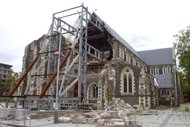Christchurch Cathedral remains in ruins after it was badly damaged during 2011 earthquake
