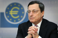 The President of the European Central Bank (ECB) Mario Draghi addresses the media during the press conference following the meeting of the ECB Governing Council in Frankfurt am Main. The European Central Bank kept its key interest rates on hold, hailing its recent moves to avert a credit crunch in the eurozone as an 