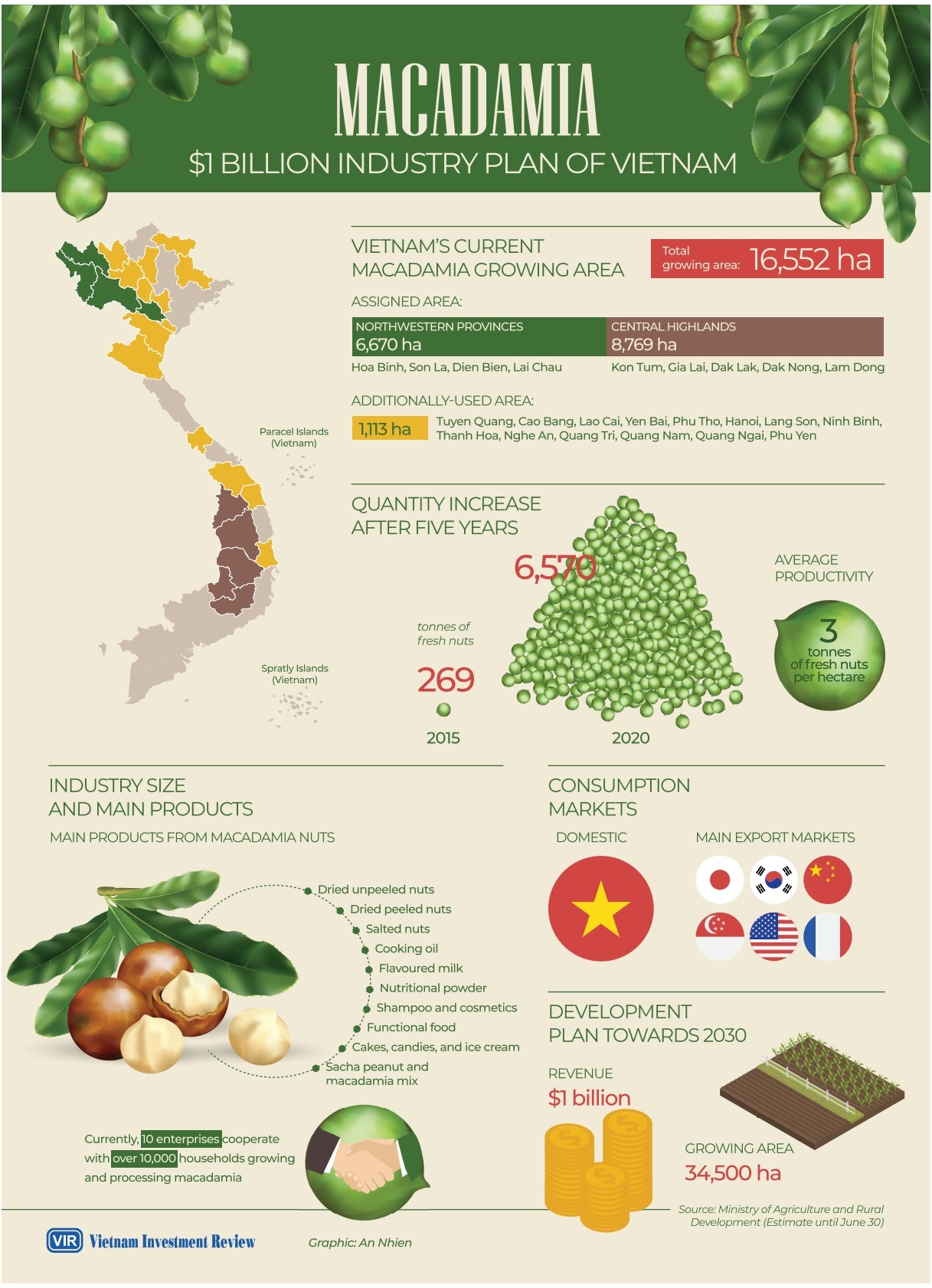 macadamia 1 billion industry plan of vietnam infographics
